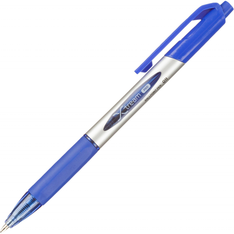 Ручка шарик. автомат Arrow, д шарика 0,7 мм, резин манжета, синяя Deli 1407867