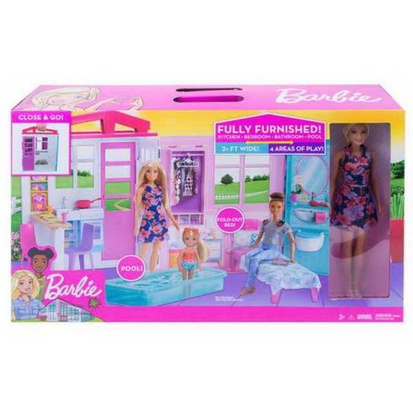 Раскладной домик (в асс) Barbie Mattel FXG55