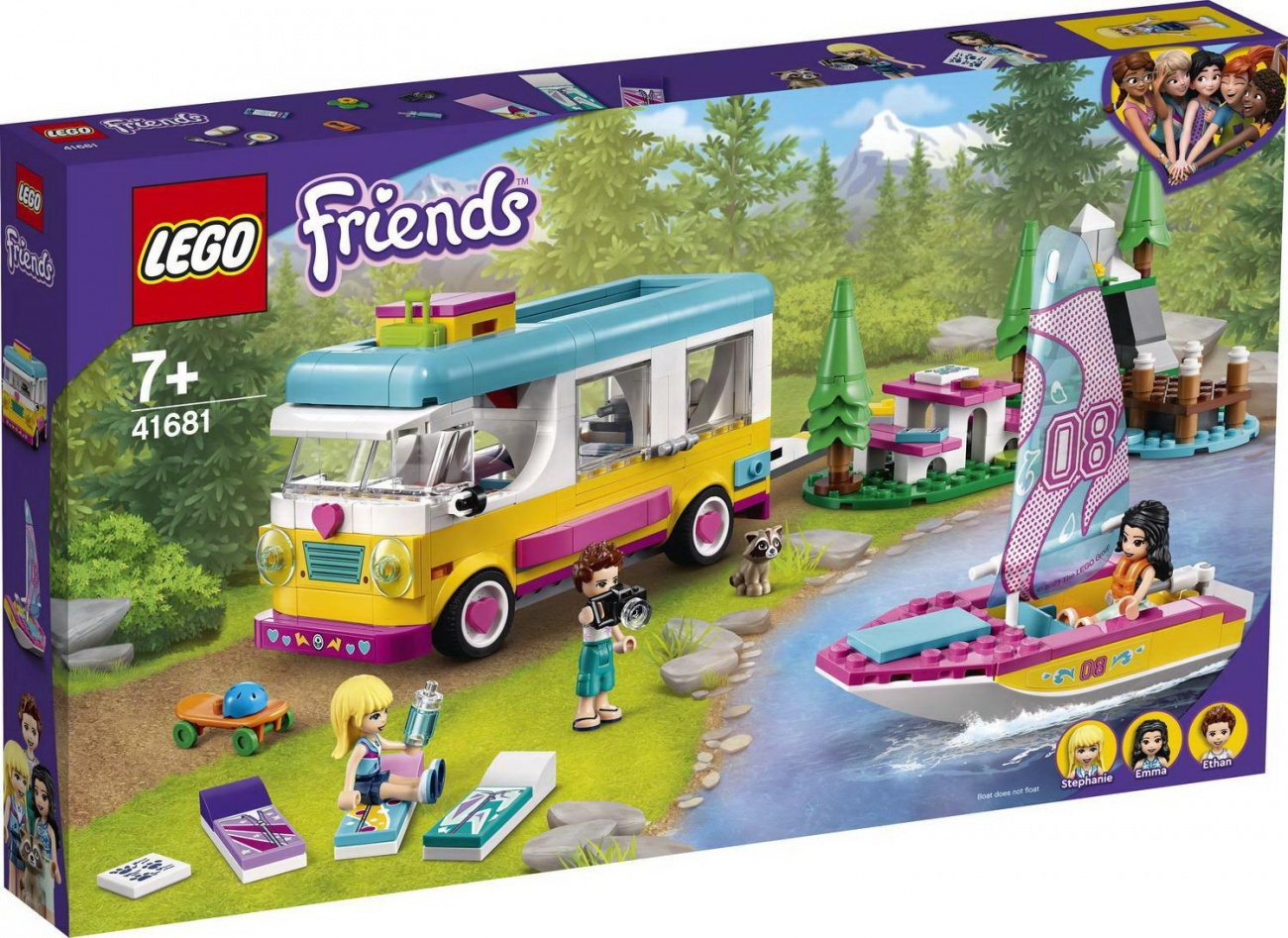 Конструктор LEGO Friends Лесной дом на колесах и парусная лодка 41681-L
