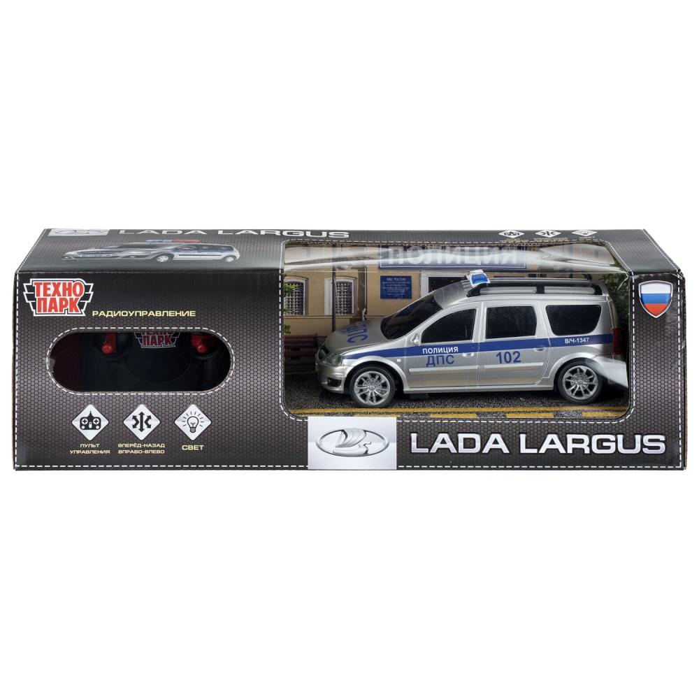 Машина р/у Лада Ларгус Полиция, 18 см, свет, серебро Технопарк LADALARGUS-18LPOL-GY (48)
