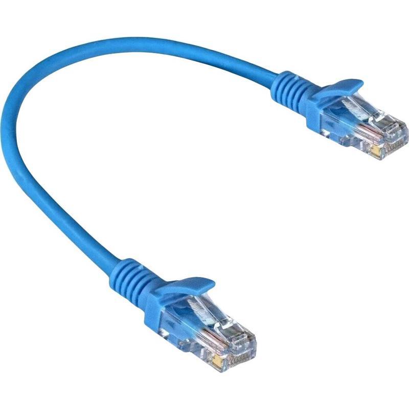 Патч-корд ExeGate UTP-RJ45-RJ45-5e-0,3M-BL, 5e, 0.3м, синий <EX258667RUS 1469946