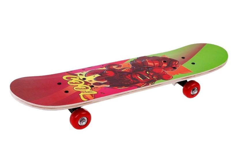 Скейтборд деревянный 60*15 см. Hellboy Наша Игрушка 636243