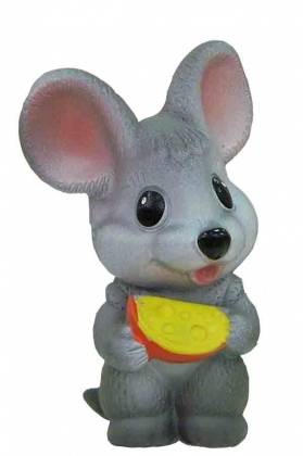 Мышонок с сыром, резиновая игрушка ПВХ Огонек ОГ909