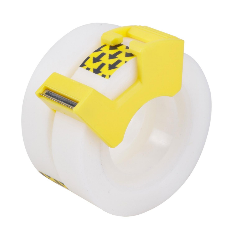 Клейкая лента канцелярская пластиковая,одност,прозр,12 мм x 18,3 м,2 шт Deli 1408096