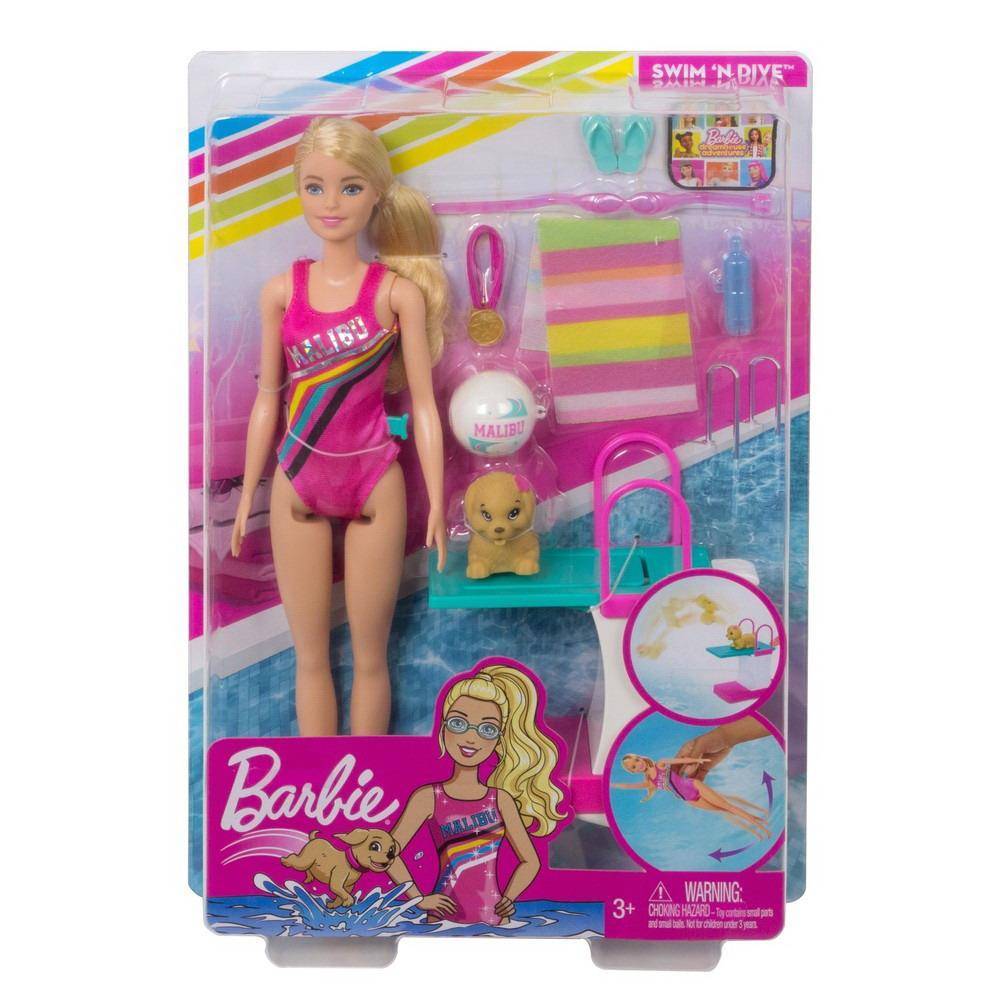 Игровой набор Mattel Barbie Приключения Барби в доме мечты Чемпион по плаванию GHK23