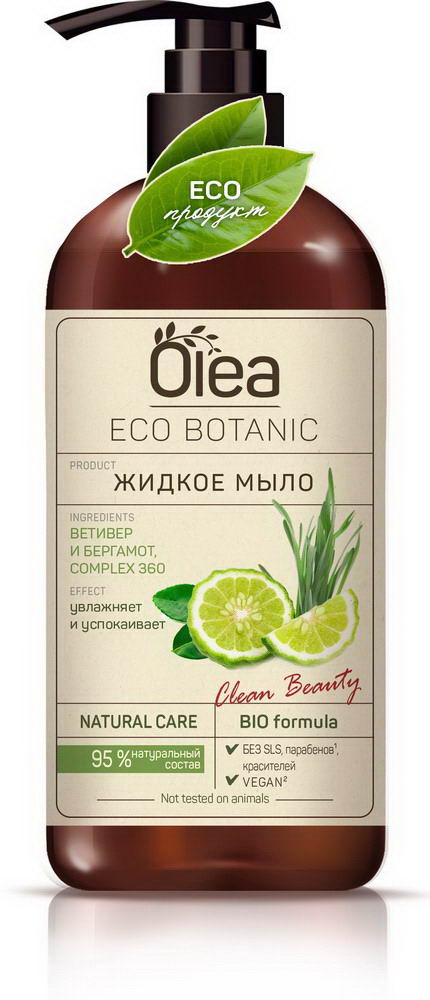 Жидкое мыло OLEA Eco Botanic Ветивер и Бергамот 450мл 4752171009424