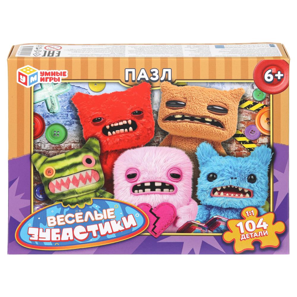 Пазлы 104 детали "Веселые зубастики" УМка 4630395060561