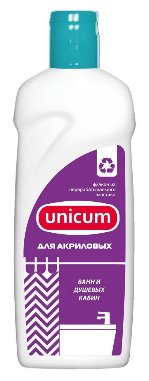 Средство для чистки акриловых ванн и душевых кабин Unicum 380 мл 4650058308618