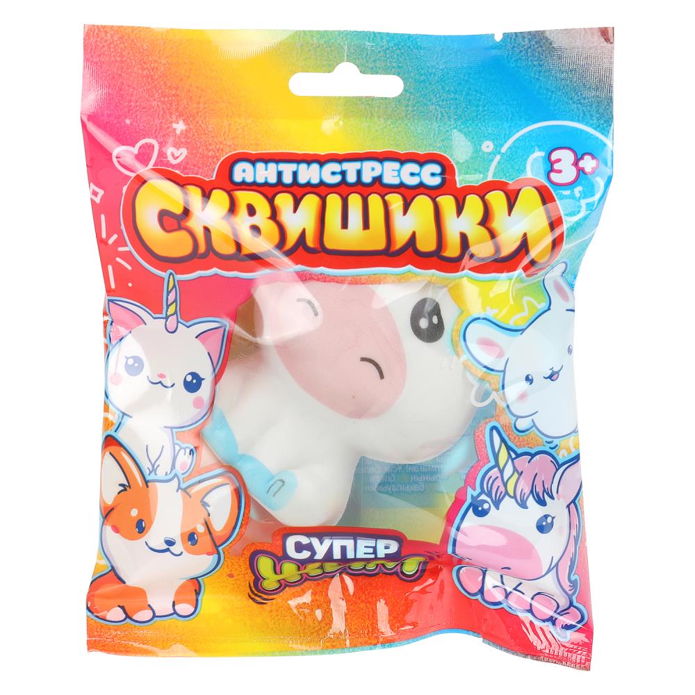 Игрушка сквиш антистресс Животные единорог белый Супер Жим СУПЕР ЖИМ YM-SK06-FP-RU