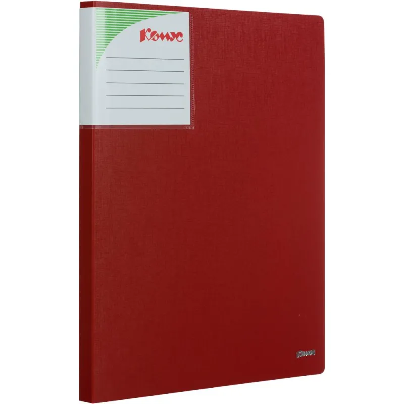 Папка с зажимом Комус Шелк красная 328020