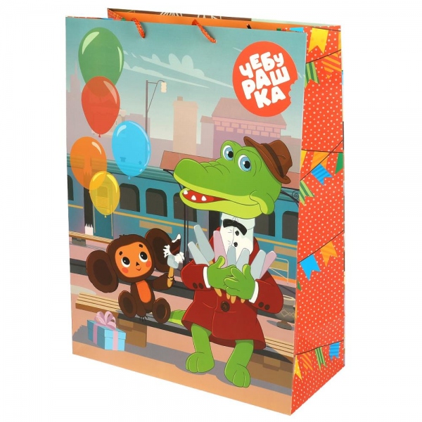 Пакет подарочный матовый Союзмультфильм, размер Xl, 33,5х45х15 см. Чудо праздник PXL-111161-CH2 (60)