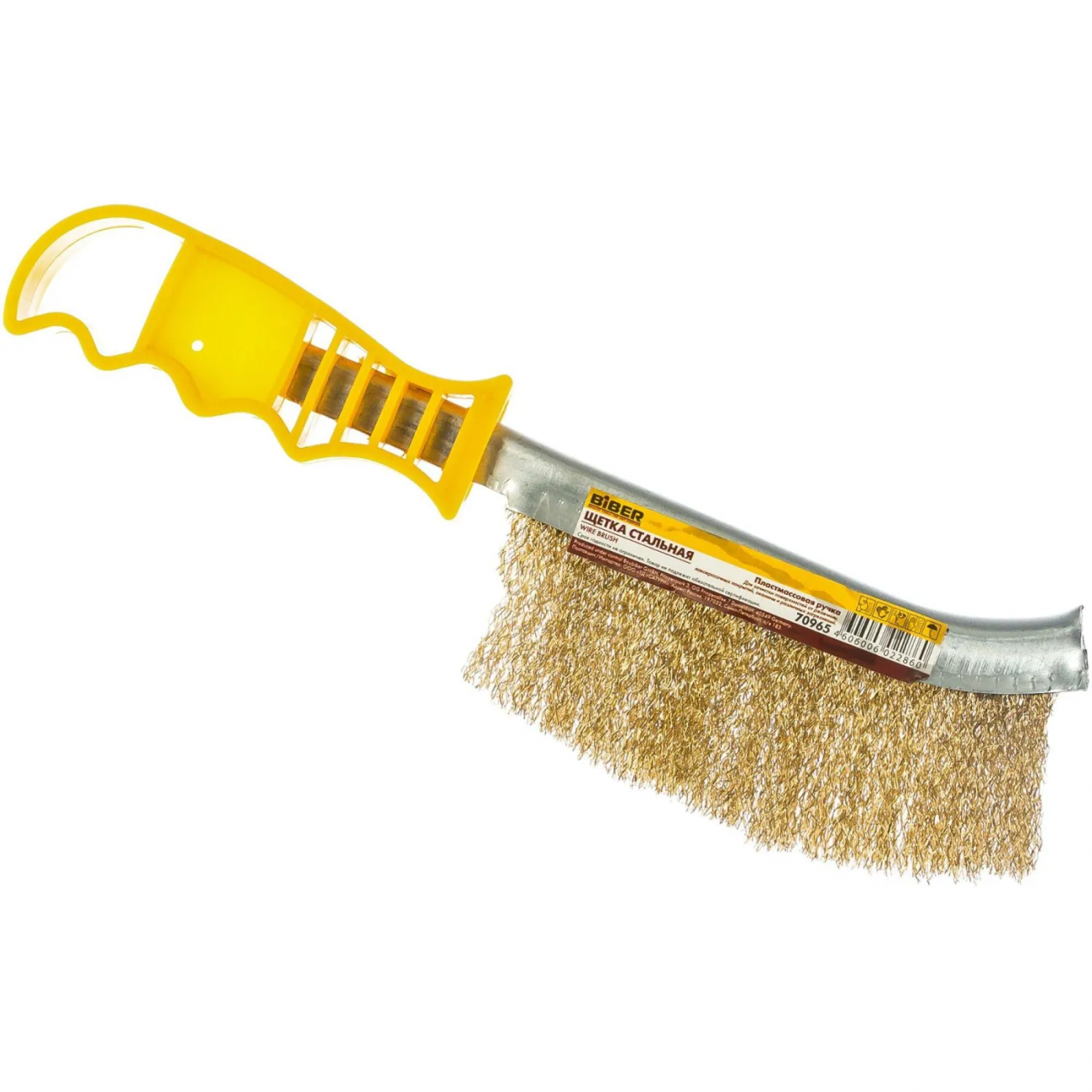 Щетка БИБЕР 70965 стальная с пластмассовой ручкой 2357229 тов-076240