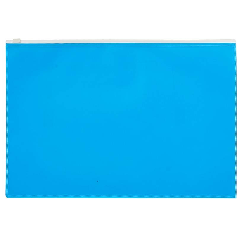 Папка-конверт на молнии Attache Color A4 голубая 0.16 мм 1044985