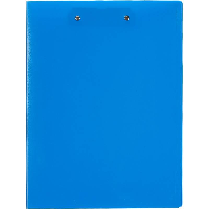 Папка с двумя зажимами А4 0.7 мм синяя (до 150 л, боковой и верхний зажим) Attache 1087541