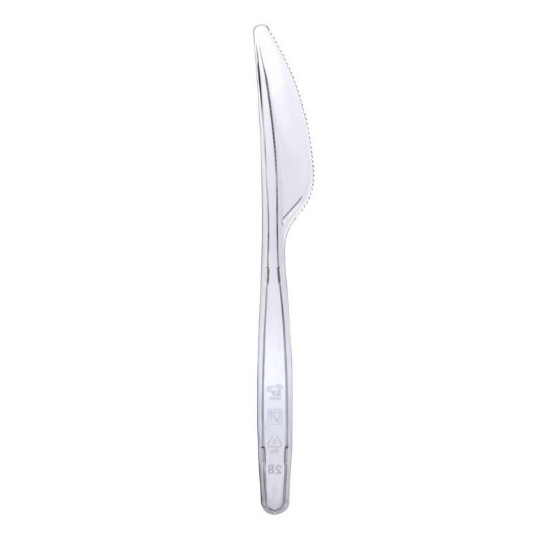 Нож одноразовый Комус Бюджет прозрачный 180 мм 50 штук в уп 1008693