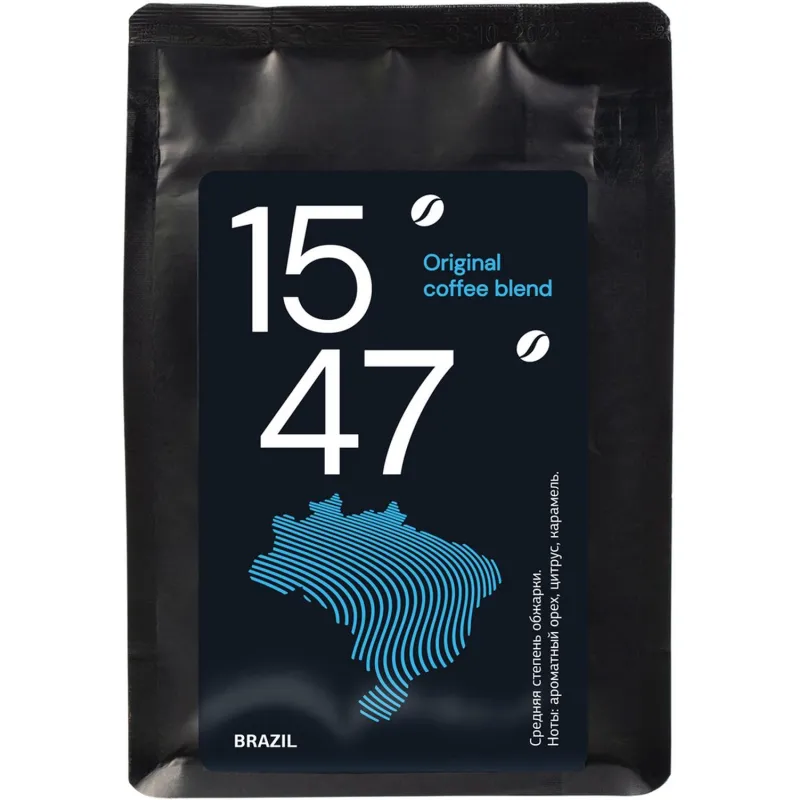 Кофе молотый 15/47 Brazil Original coffee blend, 100% Арабика 250г Деловой Стандарт 2156336