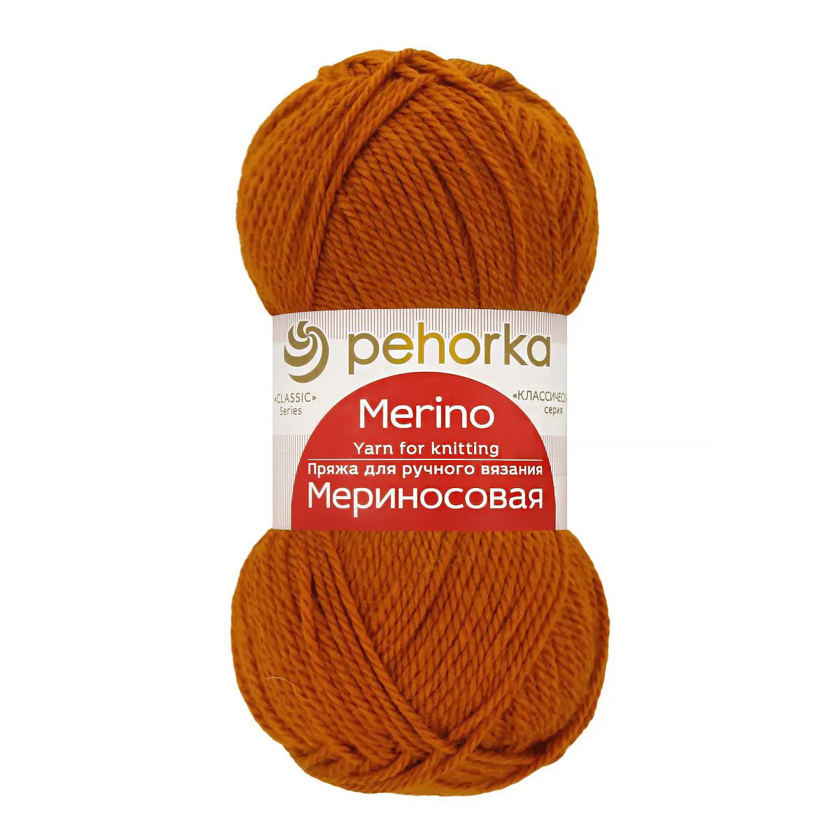 Пряжа ПЕХОРКА Мериносовая 200м/100г цвет 447-Горчица 2121844470