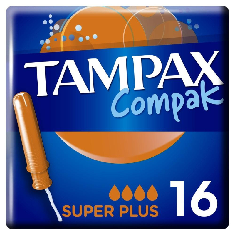 Тампоны TAMPAX Compak Super Plus Duo с аппликатором 16шт/уп 1336329