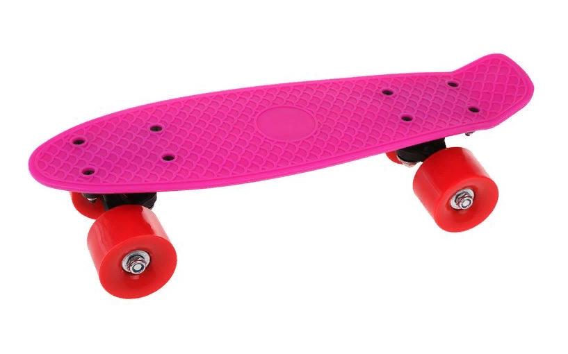 Скейтборд пластик 41x12 см, розовый Наша Игрушка 636247