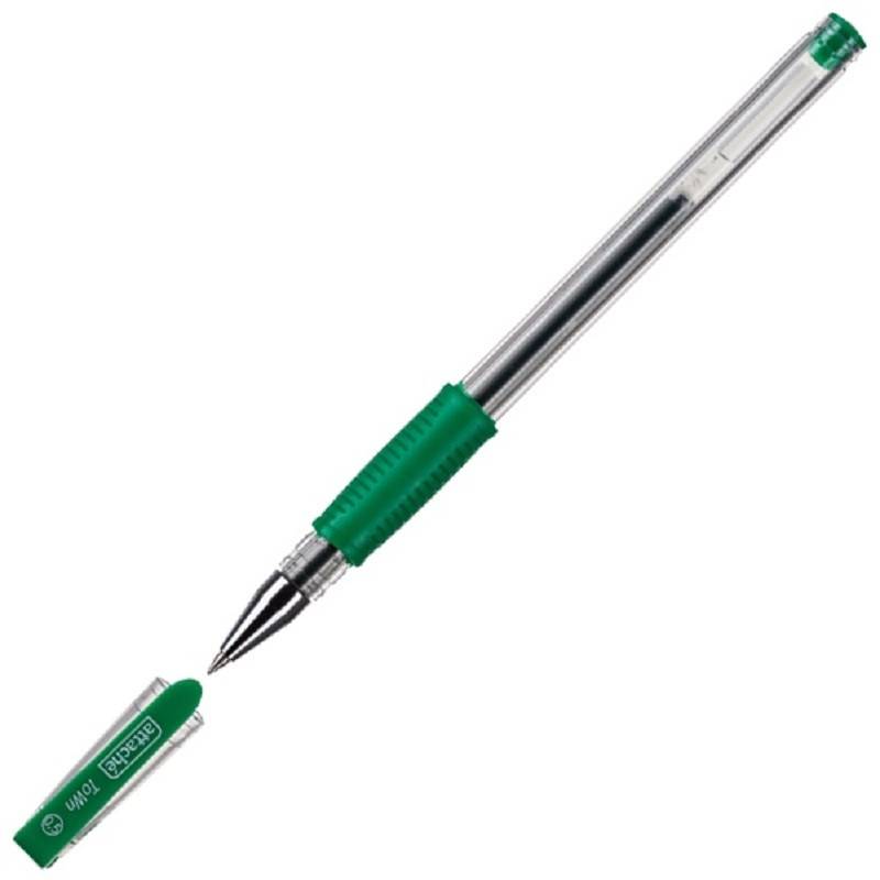 Ручка гелевая Attache Town зеленая (толщина линии 0.5 мм) 168716