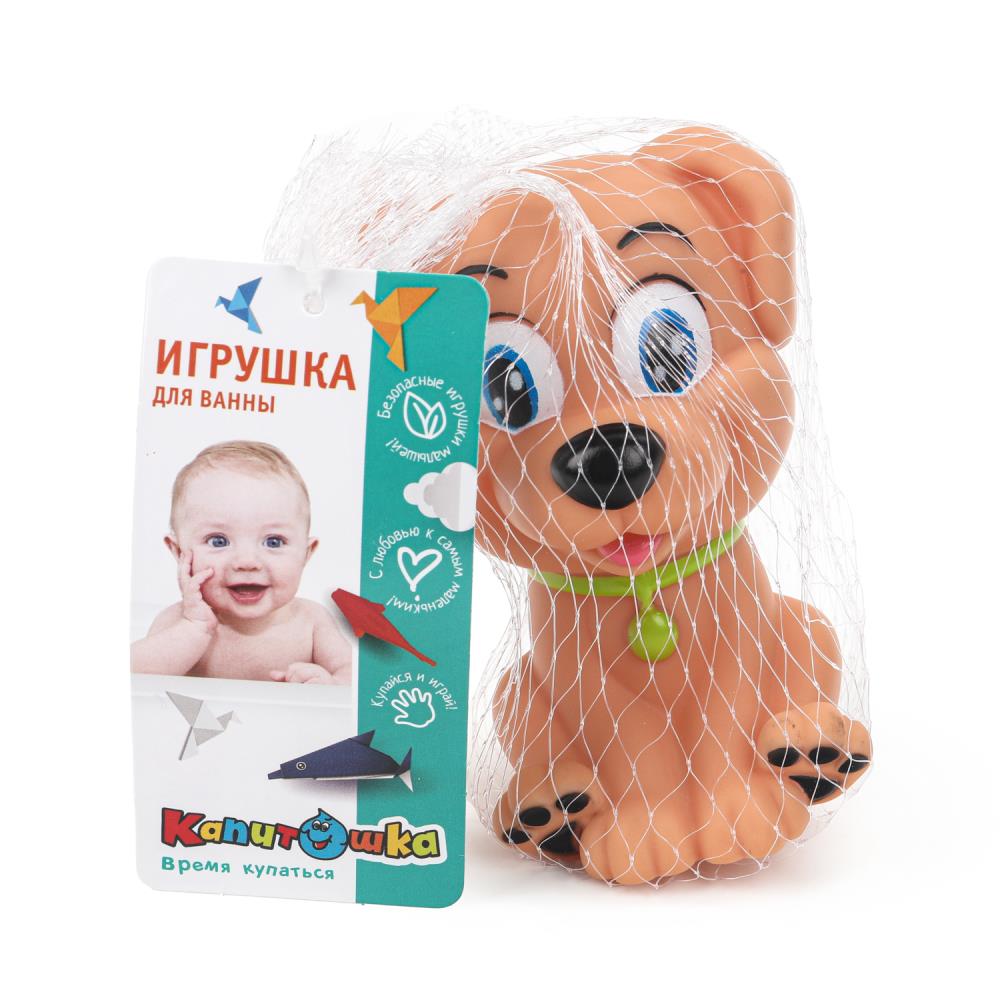 Игрушка пластизоль для ванны собачка, в сетке Играем Вместе YF-DOG-03