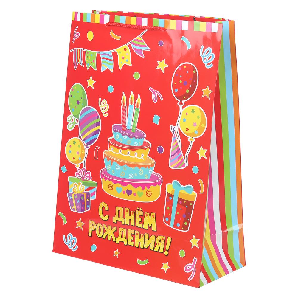 Пакет подарочный глянцевый XL, "Тортик", 140 гр/м Чудо праздник PXL-127512-HB5