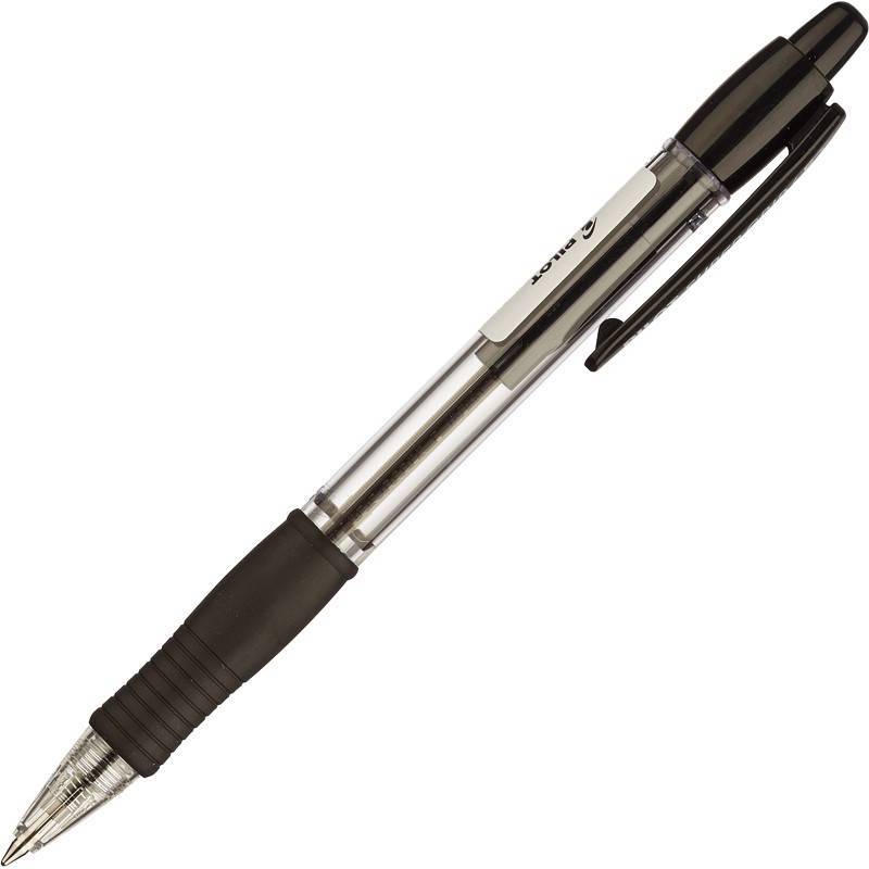 Ручка шариковая автоматическая Pilot BPGP-10R-F черная (толщина линии 0.22 мм) BPGP-10R-F-B 32032