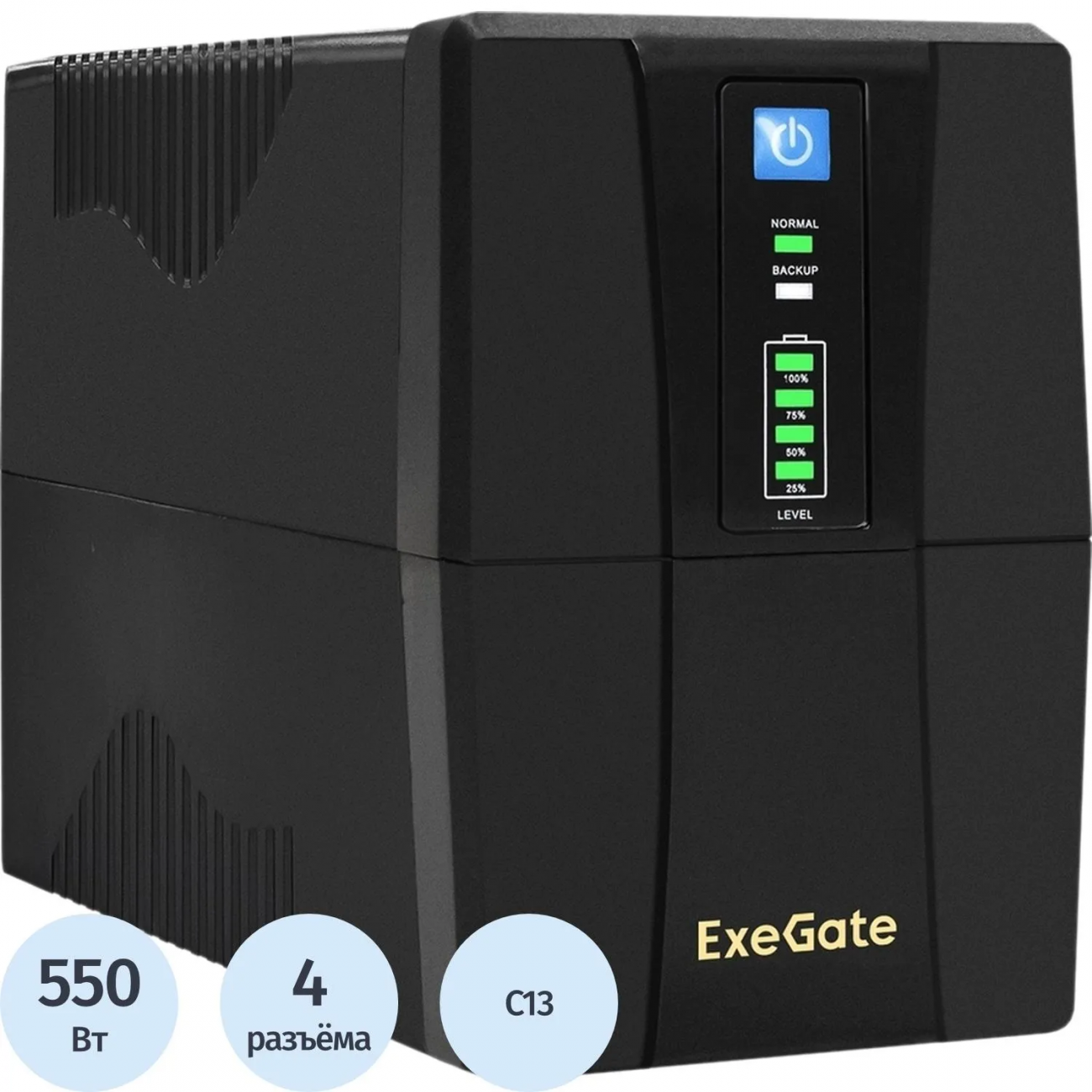 ИБП ExeGate Power Back BNB-1000,лин.инт,1000VA/550W, LED(EX292784RUS) 2398995