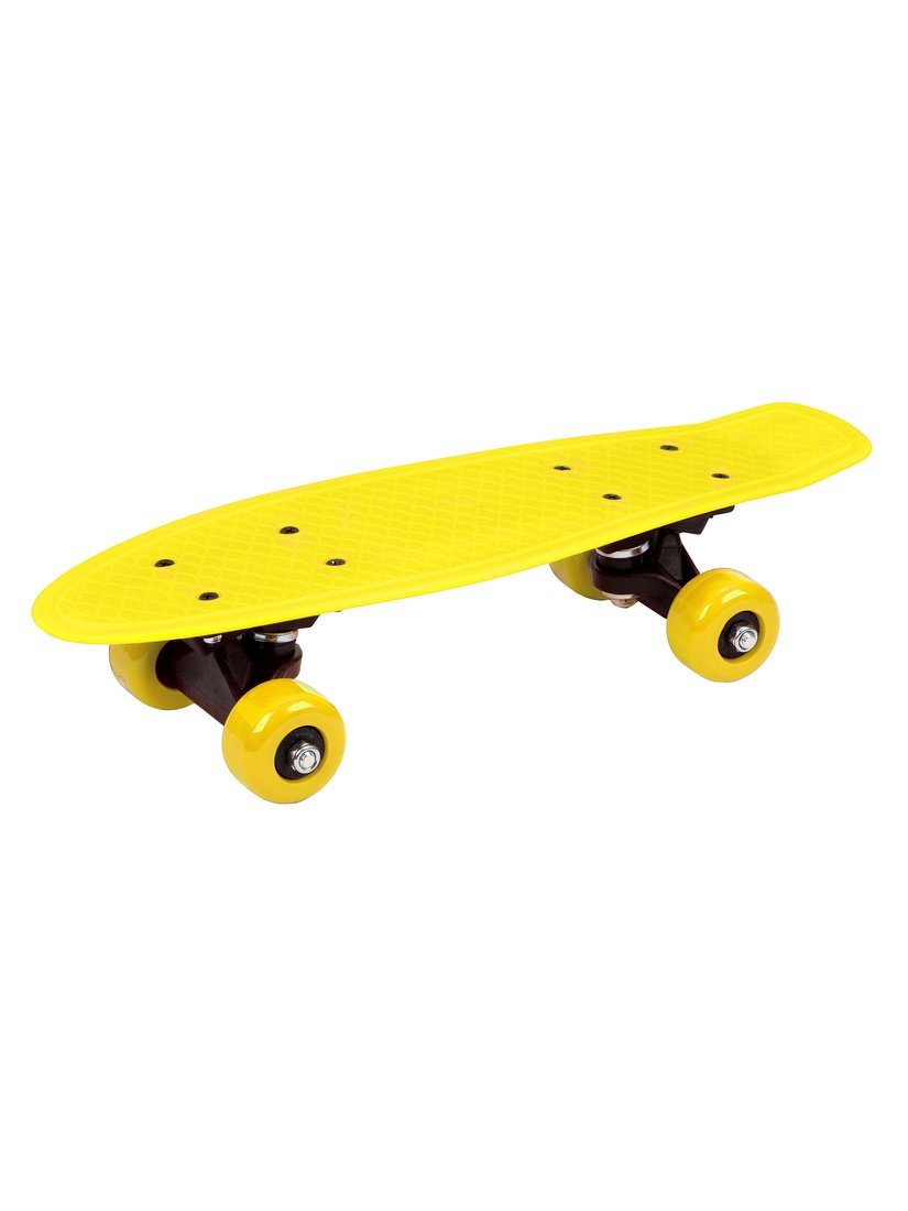 Скейтборд-пенниборд пластик 43 см. крепления пластик, жёлтый Наша Игрушка 635999