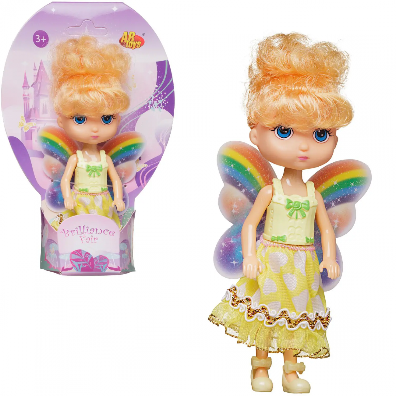 Кукла ABtoys Времена года Феечка 16,5 см в желтом платье PT-01836/желтое