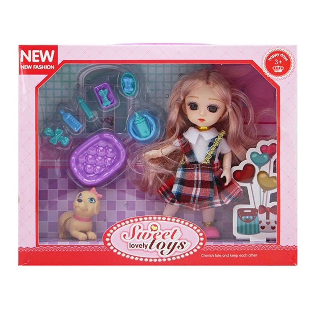 Игровой наборЛюбимый питомец, в компл. кукла 15см. питомец, предм. 10шт. Наша Игрушка 200917698