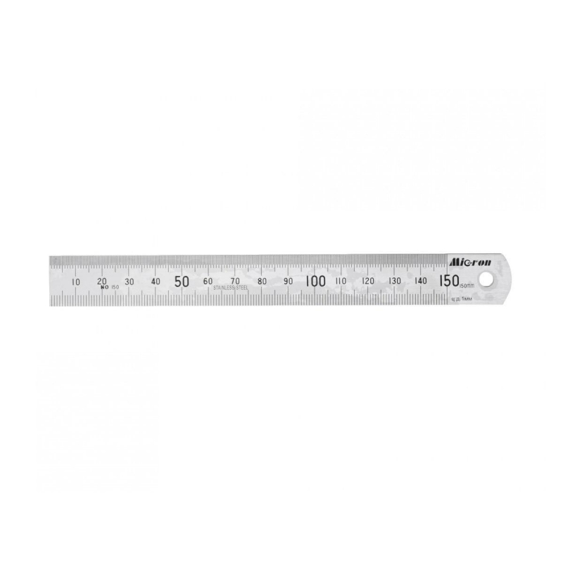 Линейка измерительная 150х19 мм металлическая Micron 42158 1320089