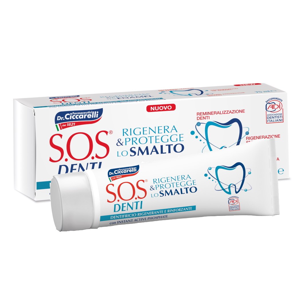 Зубная паста S.O.S. DENTI Regenerates & Protects the Enamel Восстановление и защита эмали 75 мл 8002140041105