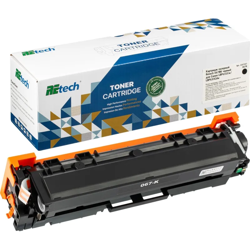 Картридж лазерный Retech 067BK чер.для Canon LBP631Cw/LBP633Cdw 2167537 5102C002