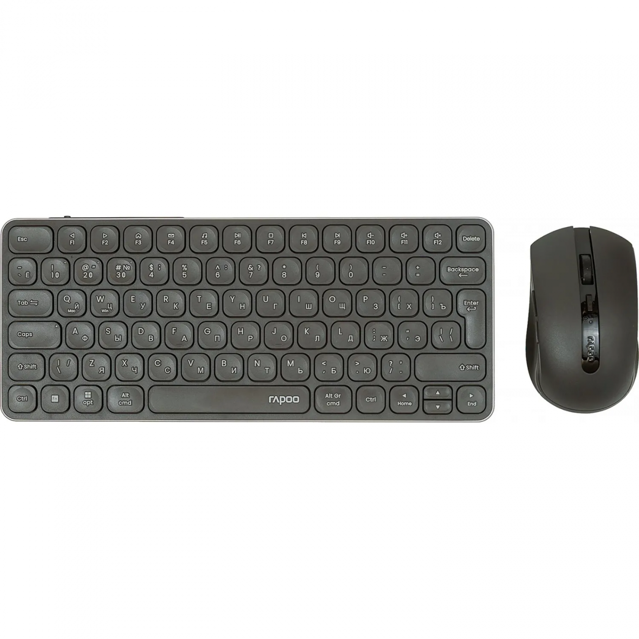 Набор клавиатура+мышь RAPOO беспроводная 9050S, цв. Dark Grey 2379987