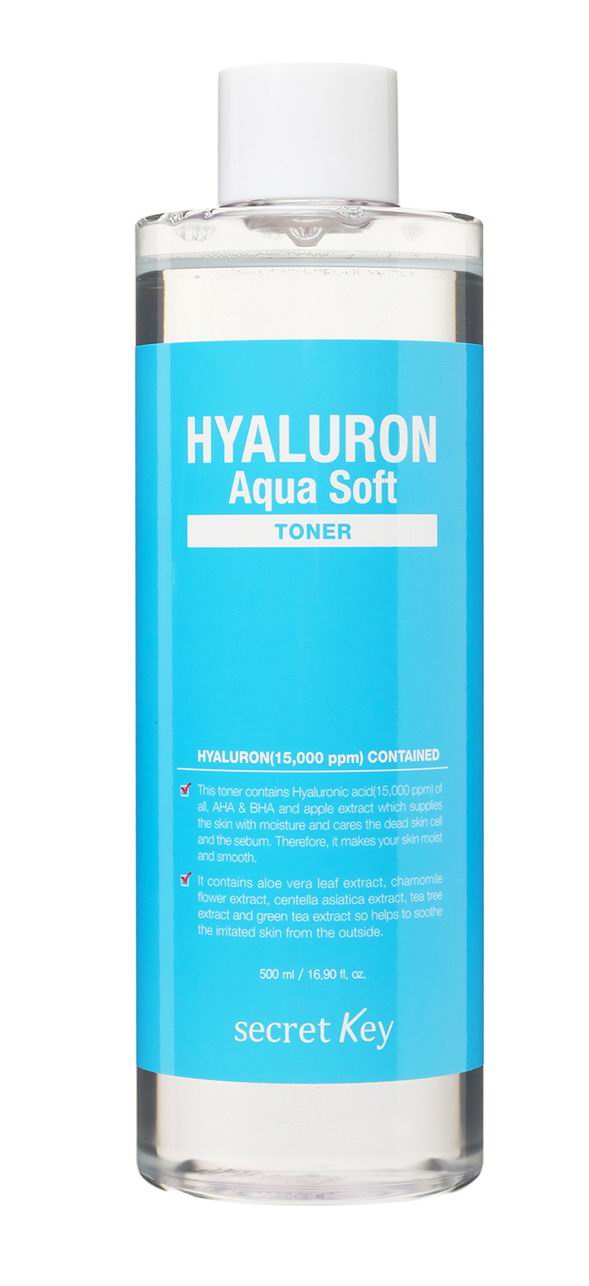 Тонер для лица secret Key HYALURON Aqua Soft TONER с гиалуроновой кислотой 500 мл 8809613090000