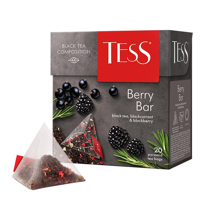 Чай Tess Berry Bar черный с добавками, 1,8гх20пир 0785-12 1758456