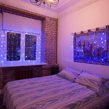 Гирлянда светодиодная Занавес 96LED 1,5x1м, МЕРЦАНИЕ, СИНИЕ 235-023 NEON-NIGHT 1029715