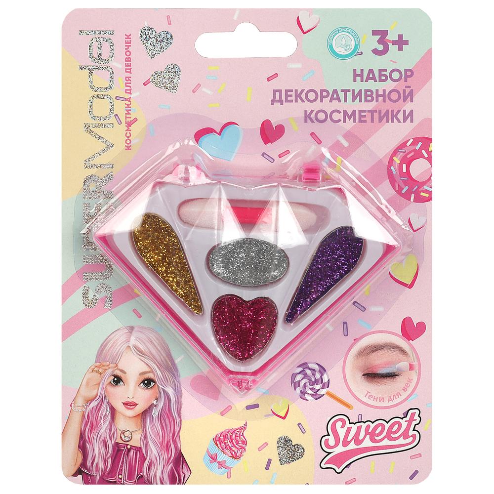 Косметика для девочек: тени для век с блестками Супер модель Милая леди 70522J2-TM-ML