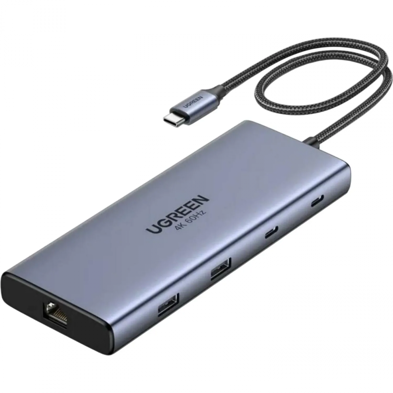 Разветвитель USB UGREEN CM639(45380)10в1 4K@60Hz HDMI+RJ45+SD&TF+PD сер 2421323 45380_