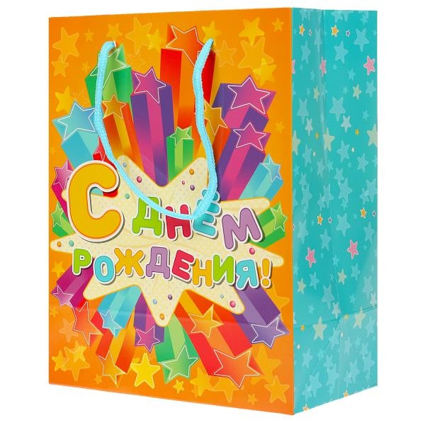 Пакет глянцевый подарочный размер M, 18х22,7х10 см. Чудо праздник PM-90415-HB2 (144)