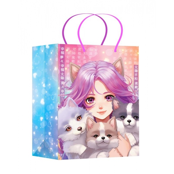 Пакет подарочный глянцевый, размер Ml "Аниме" Чудо праздник PML-124678-ANM2