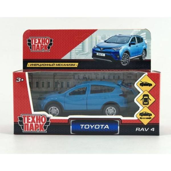 Машина металл модель "Toyota Rav4" 12 см. открываются двери, инерционная Технопарк RAV4-BU