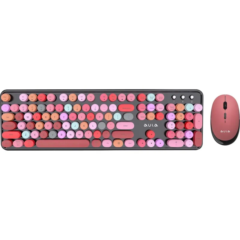 Набор клавиатура+мышь AULA AC306 Black-Colorful, беспроводной 2030659 80003622