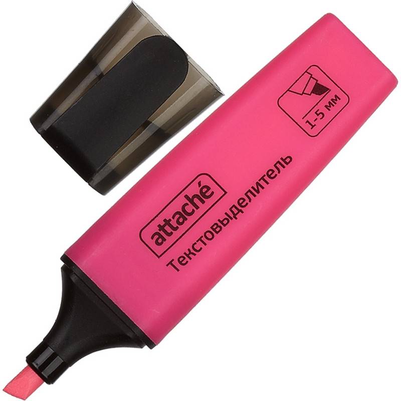 Текстовыделитель Attache Colored розовый (толщина линии 1-5 мм) 629203