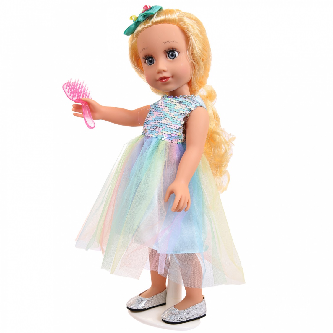 Кукла Junfa Ardana Baby в платье с пайетками и воздушной юбкой 45 см WJ-21811