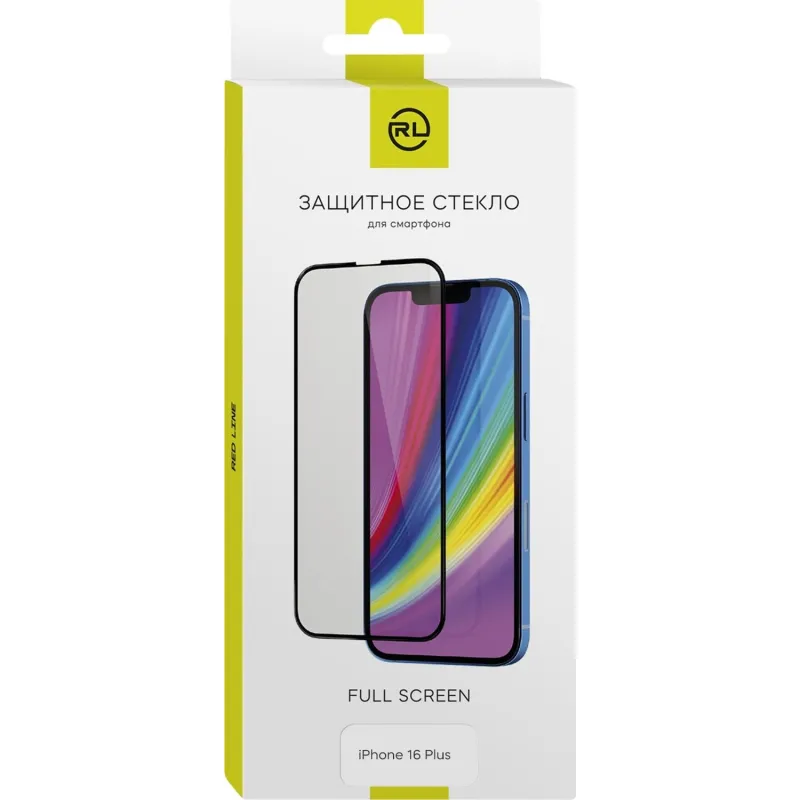 Защитное стекло Red Line iPhone 16 Plus FULL GLUE черн(УТ000039565) 2146511