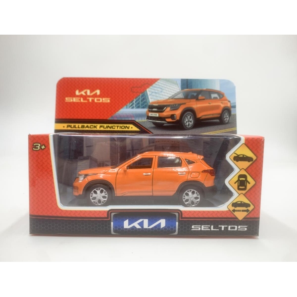 Машина металлическая Киа Селтос, 12 см. оранжевый, Технопарк SELTOS-12-ORG
