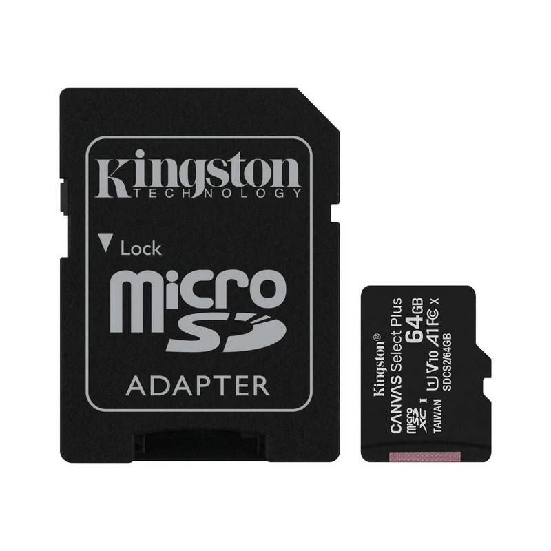 Карта памяти Kingston Canvas Select Plus microSDXC UHS-I +ад, SDCS2/64Gb 1179788