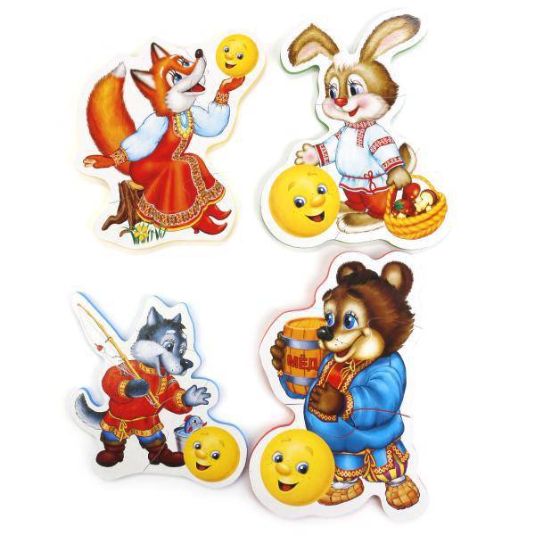 Макси-пазл "Колобок" мягкий (EVA) (4 детали) Умка 4690590141205